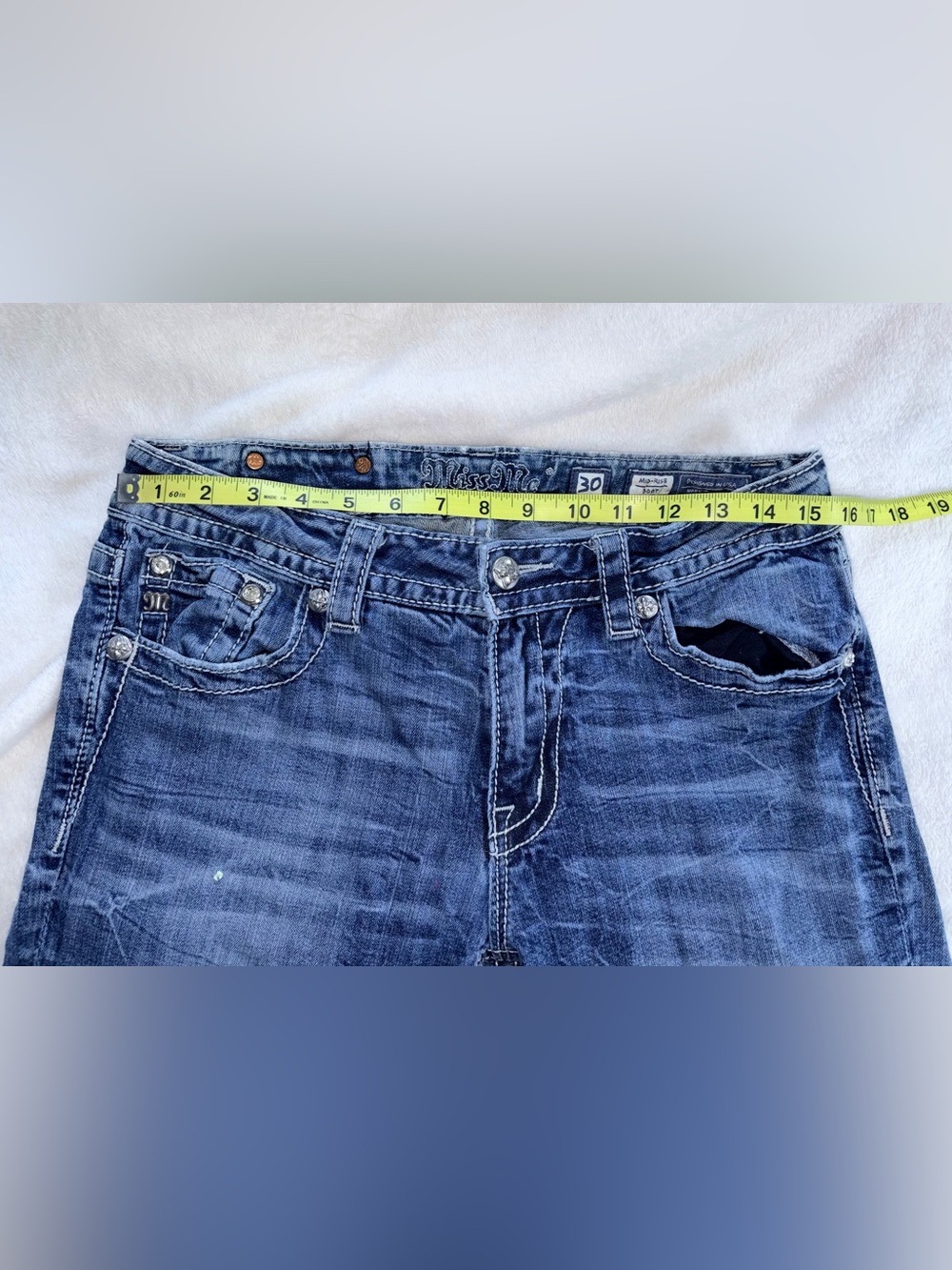 MISS ME Mid Rise Boot Jeans sz 30 - Picture 6 of 9